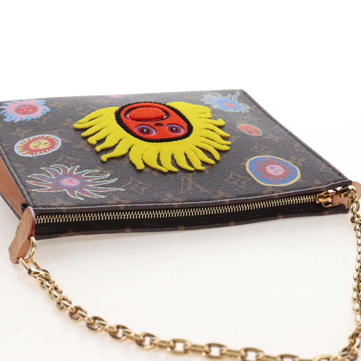 LOUIS VUITTON Yayoi Kusama Face Toiletries Pouch On Chain M81982 Auth 211329SAM