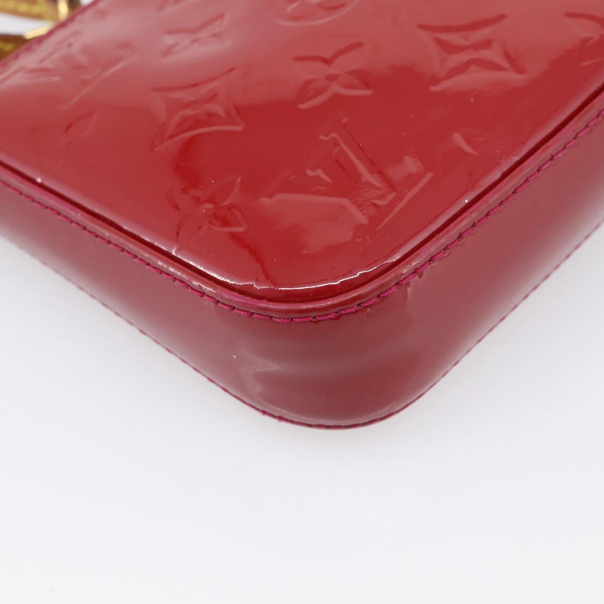 LOUIS VUITTON Vernis Pochette Accessoires Rose Andian M91574 Auth 211332