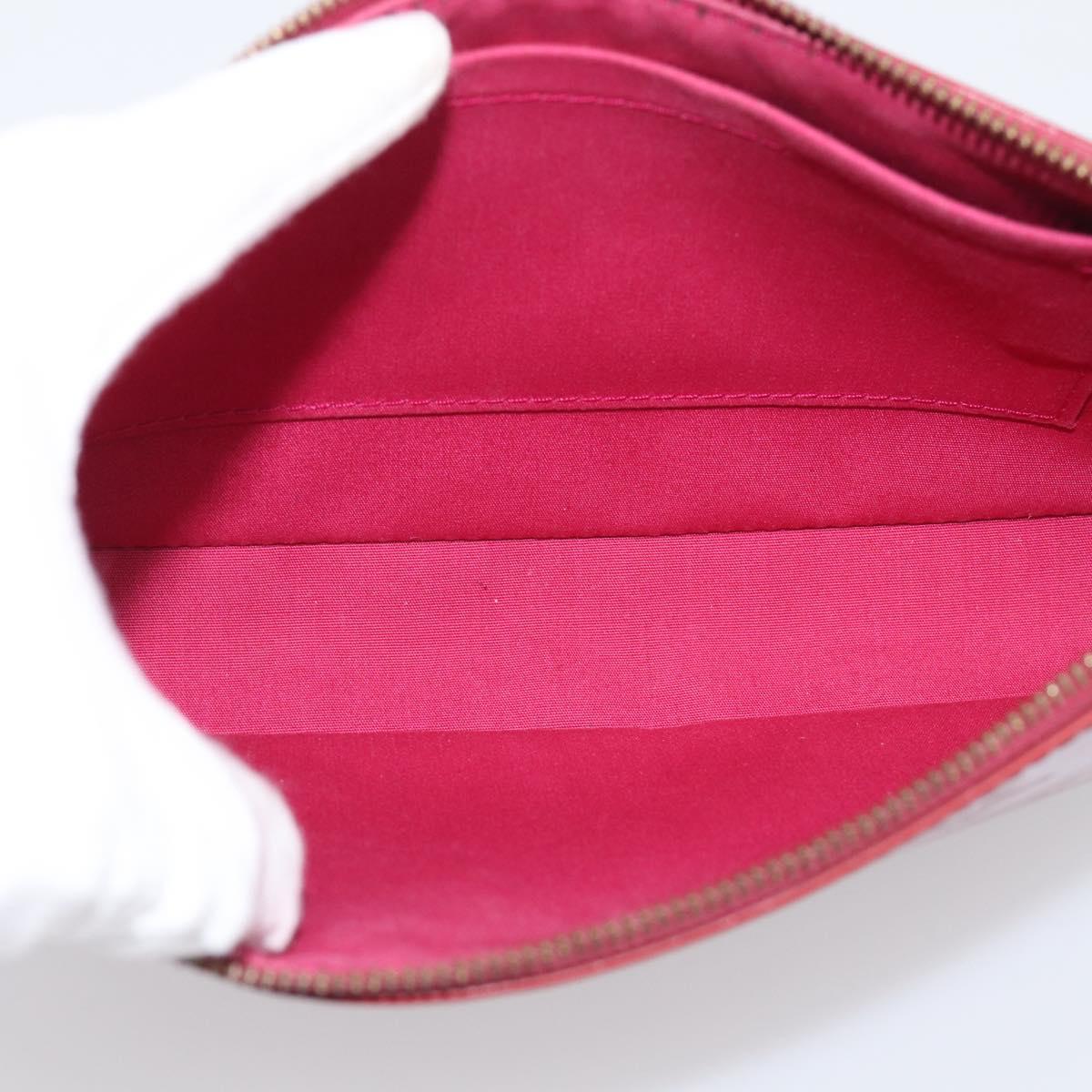 LOUIS VUITTON Vernis Pochette Accessoires Rose Andian M91574 Auth 211332
