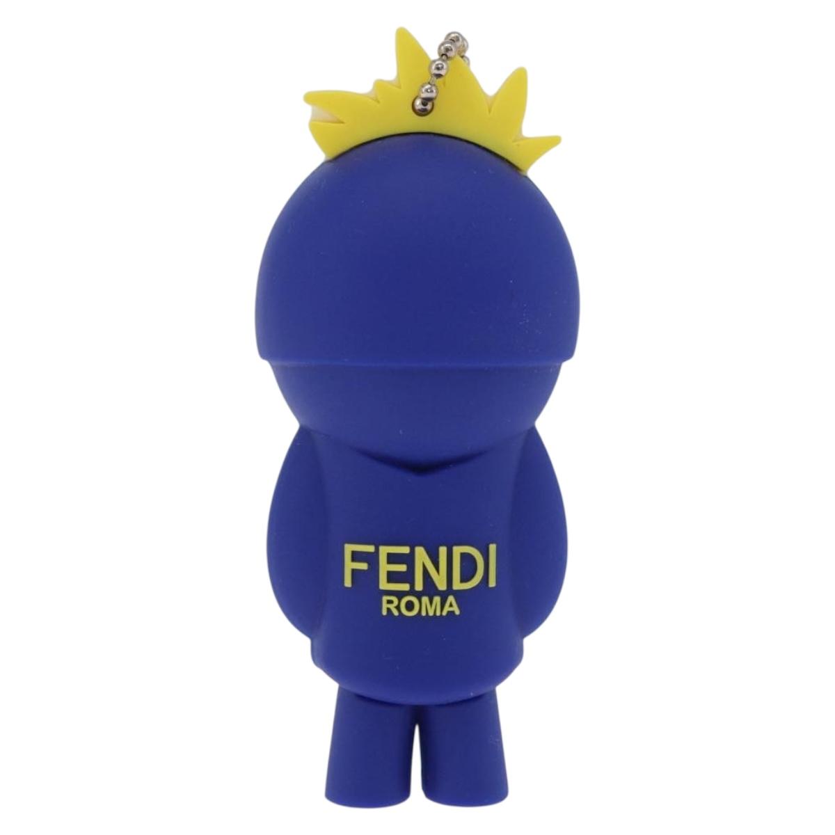 FENDI USB Key Holder Rubber 2 Set Blue Pink Auth 211342M