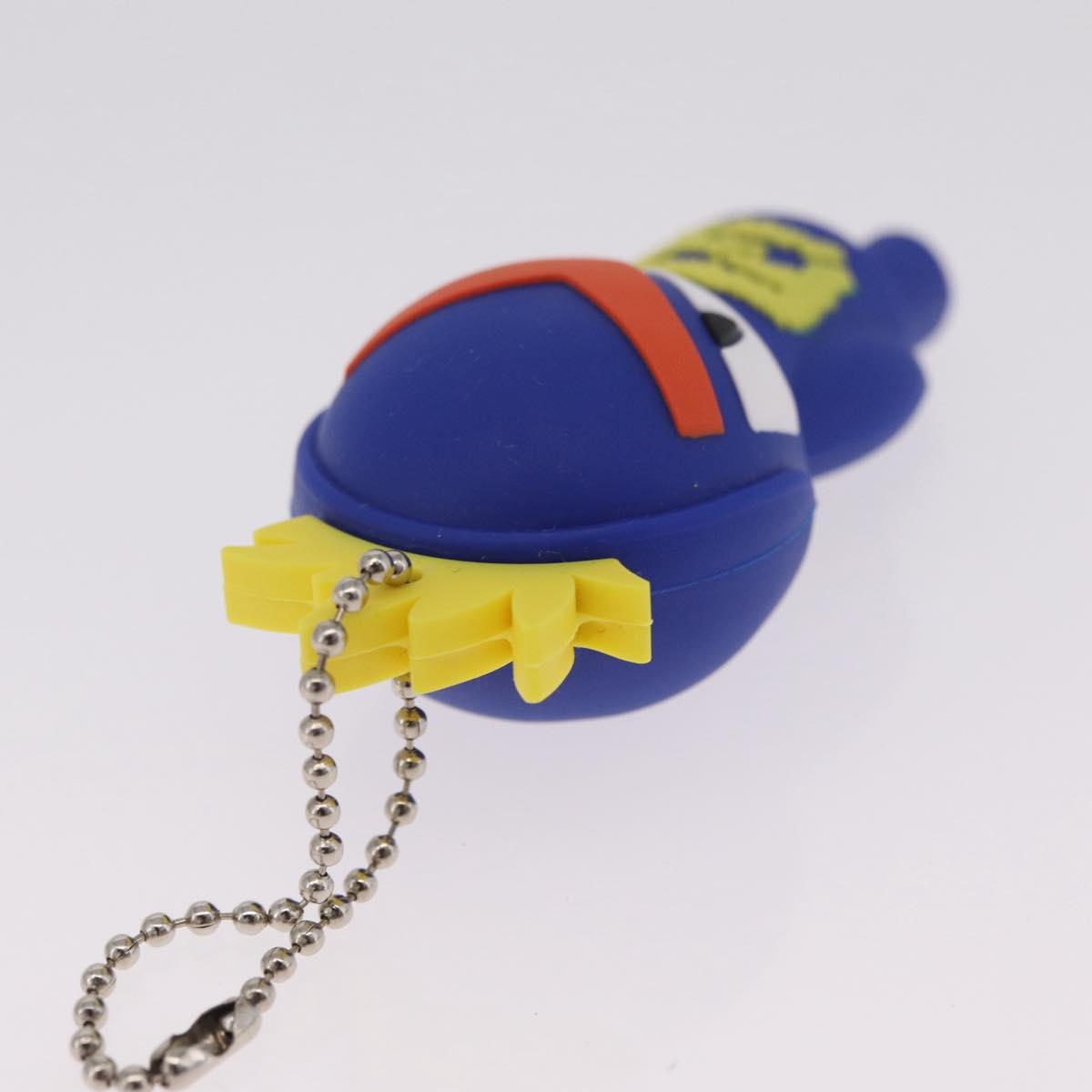 FENDI USB Key Holder Rubber 2 Set Blue Pink Auth 211342M