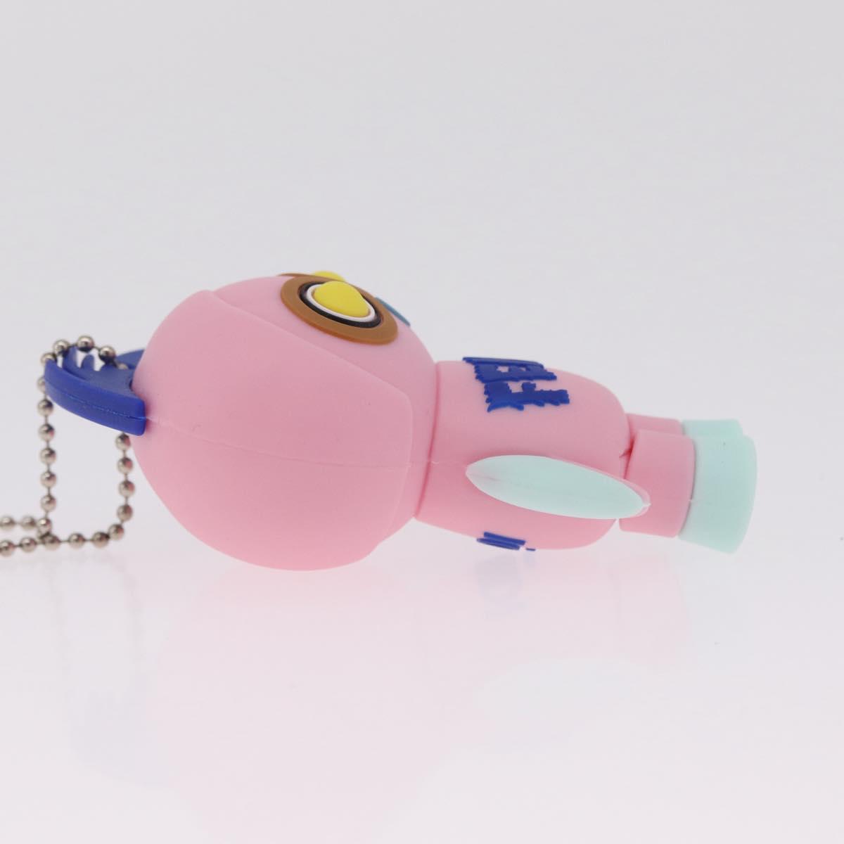FENDI USB Key Holder Rubber 2 Set Blue Pink Auth 211342M