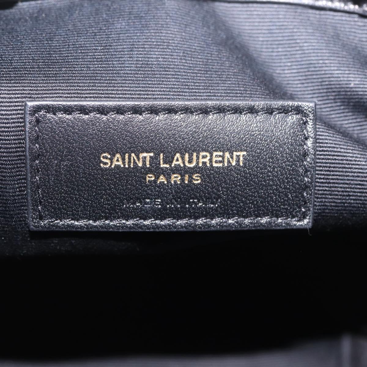 Saint Laurent Joe Mini Bucket Bag Chain Lamb Skin Black 701631 Auth 211381M