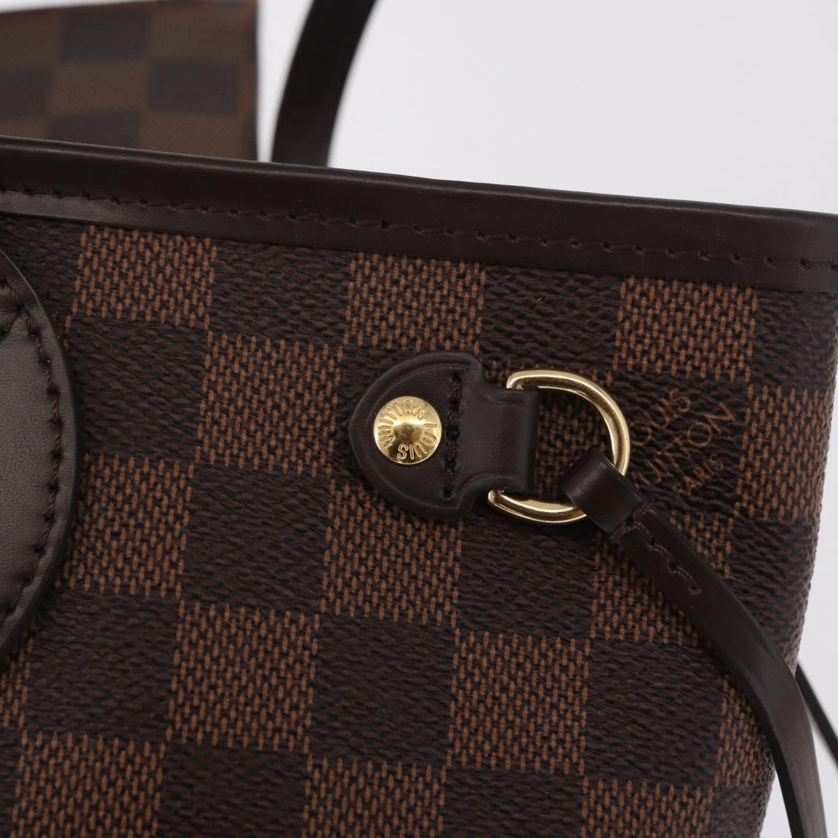 LOUIS VUITTON Damier Ebene Neverfull PM Tote Bag N51109 LV Auth 211385SAV