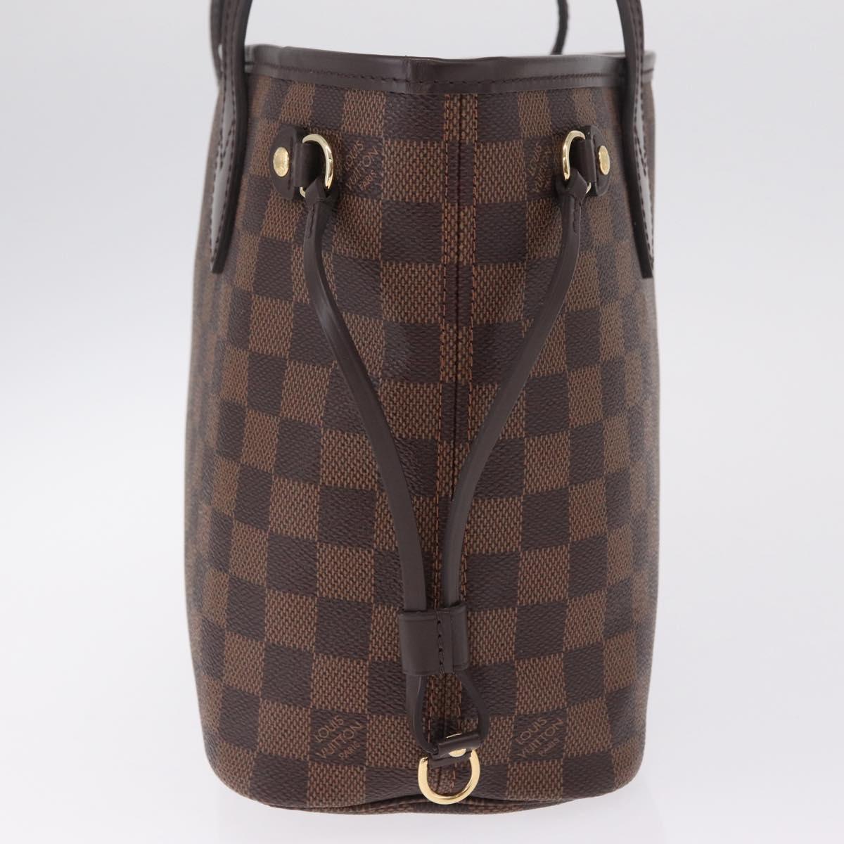LOUIS VUITTON Damier Ebene Neverfull PM Tote Bag N51109 LV Auth 211385SAV