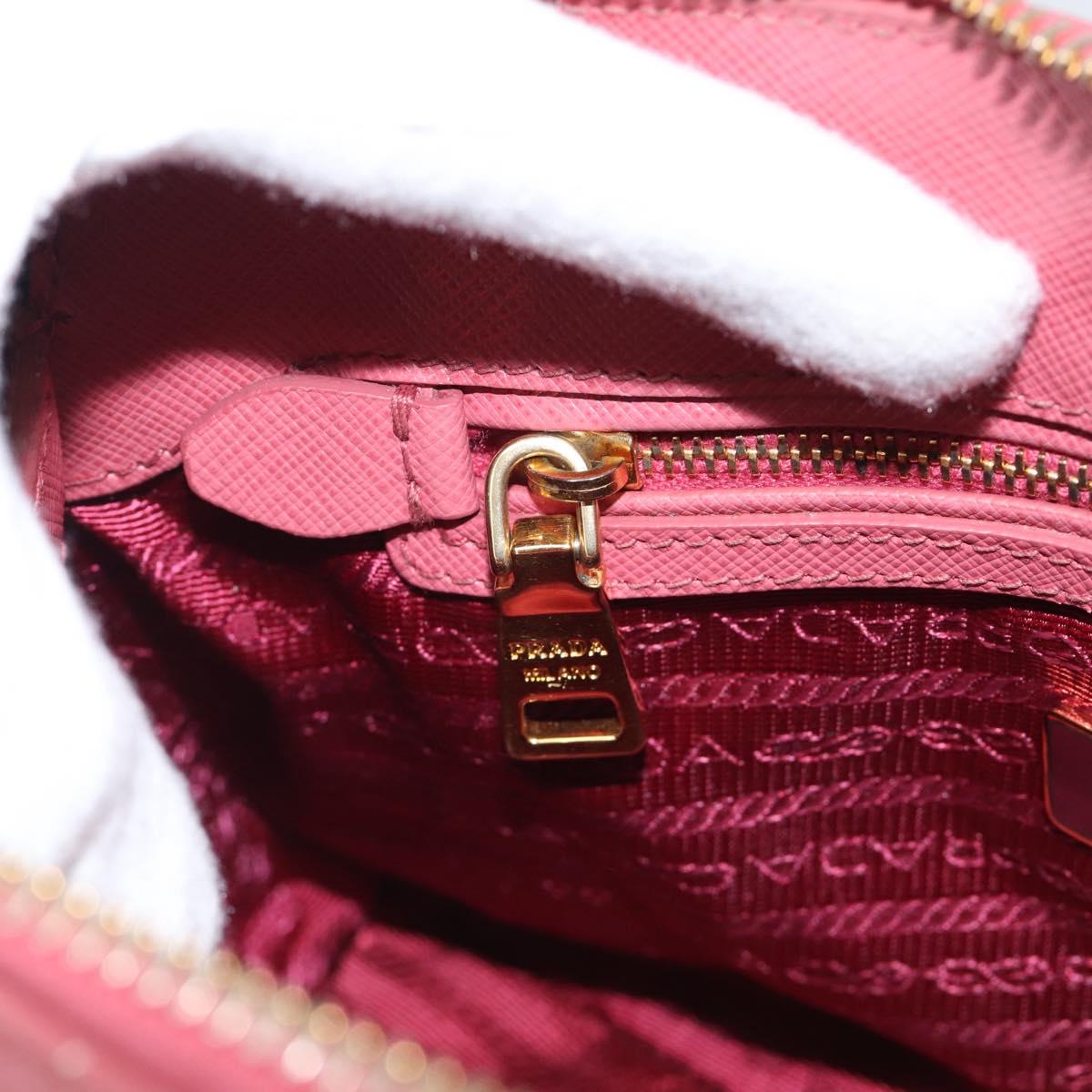 PRADA Hand Bag Saffiano leather 2way Pink Gold Auth 211405V