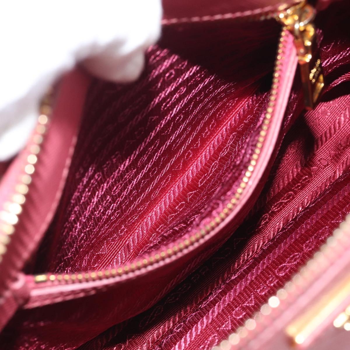 PRADA Hand Bag Saffiano leather 2way Pink Gold Auth 211405V