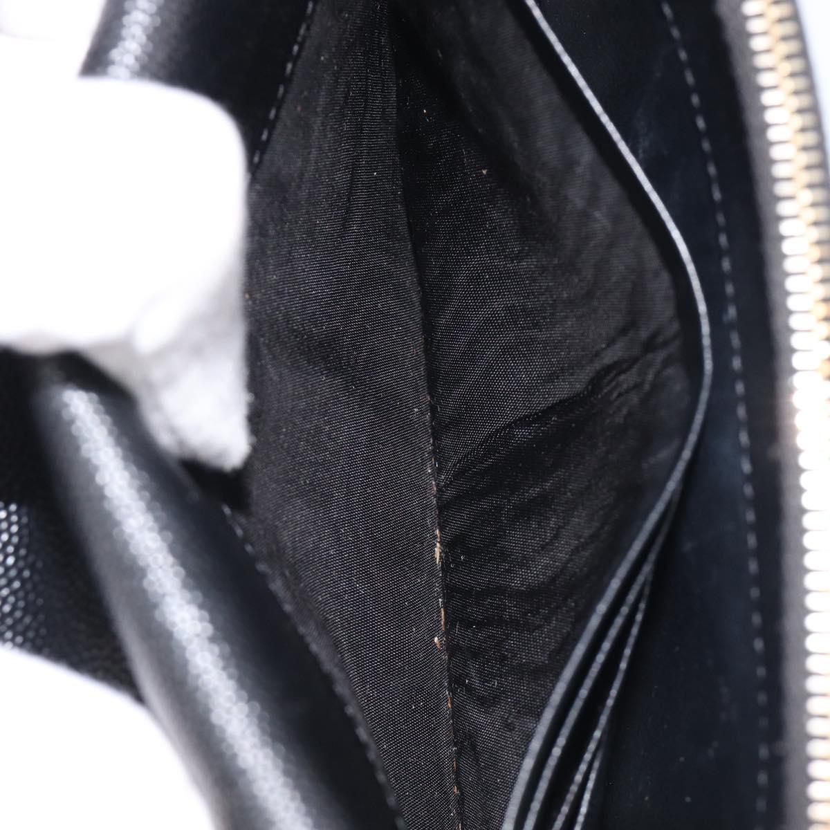 Saint Laurent Chain Shoulder Bag Leather Black Gold 393953 Auth 211431M