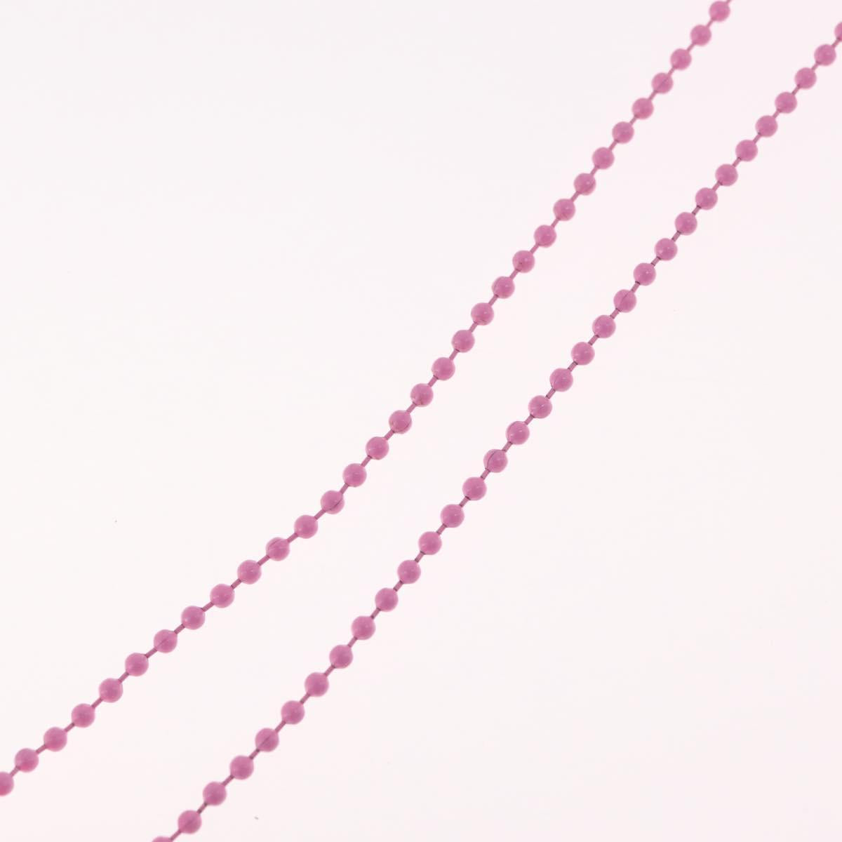 Chrome Hearts Flerknee Padlock Necklace rubber Pink Auth 211432M