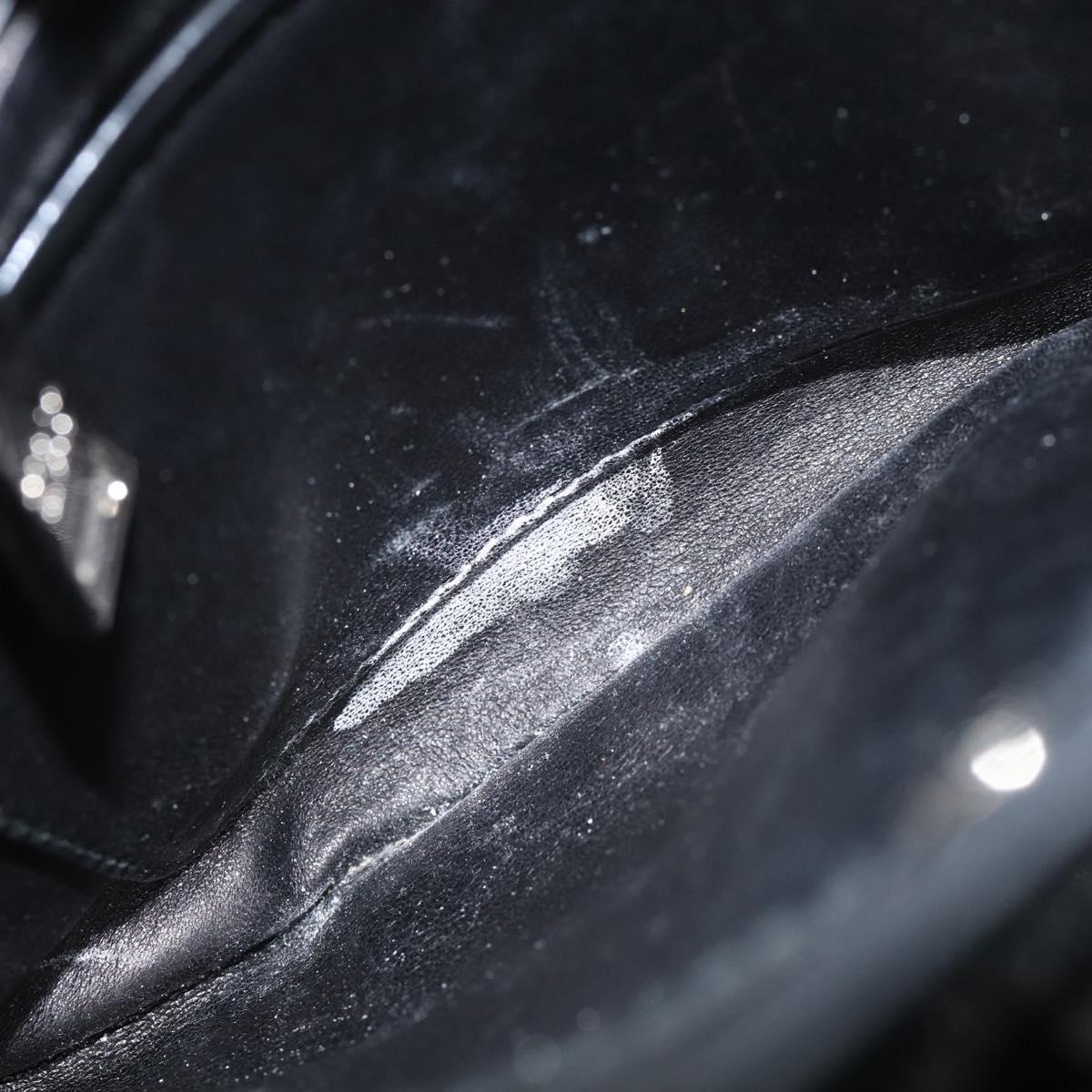 PRADA Hand Bag Canvas Denim 2way Beige Silver Auth 211465A