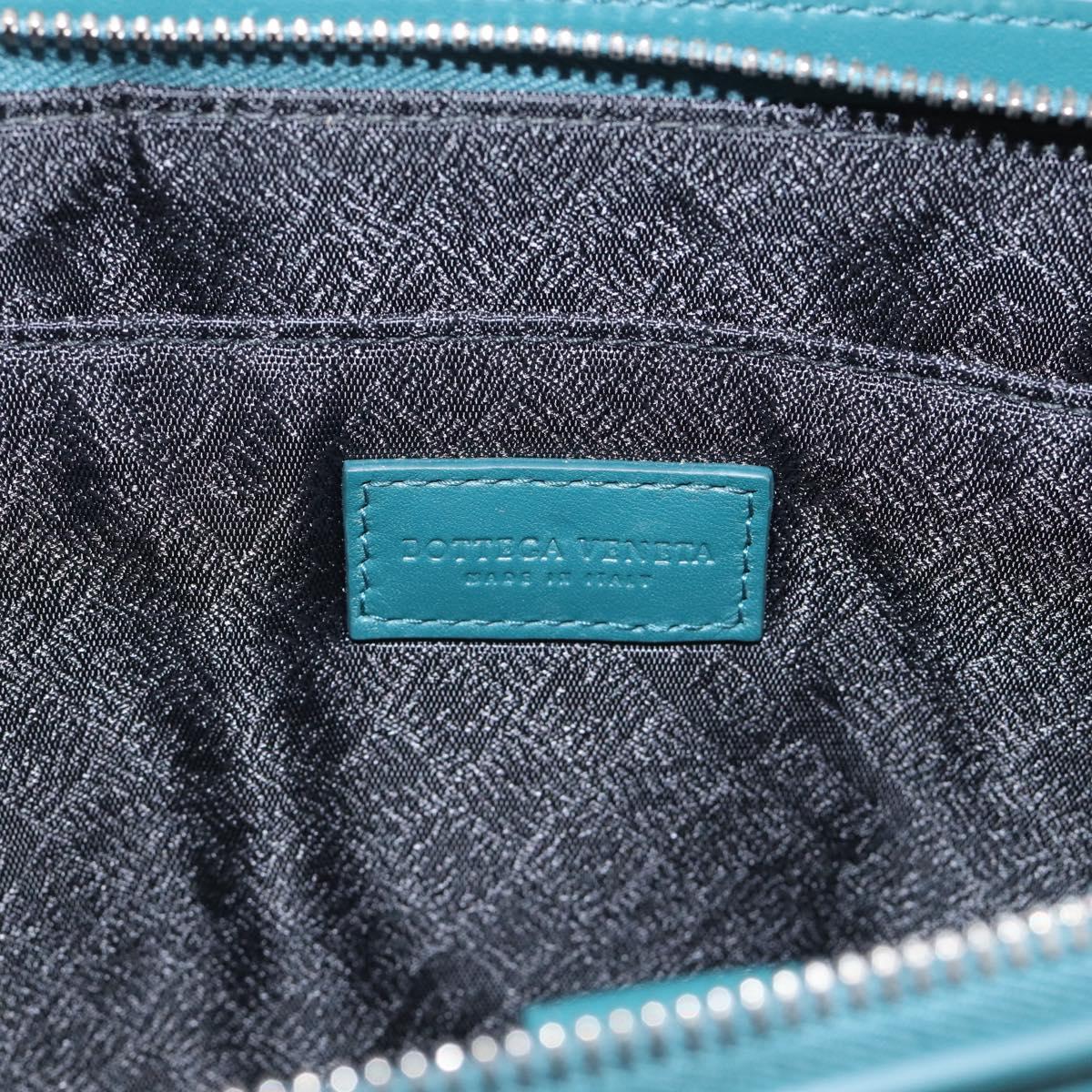 Bottega Veneta Clutch Bag Leather Green Auth 211469V