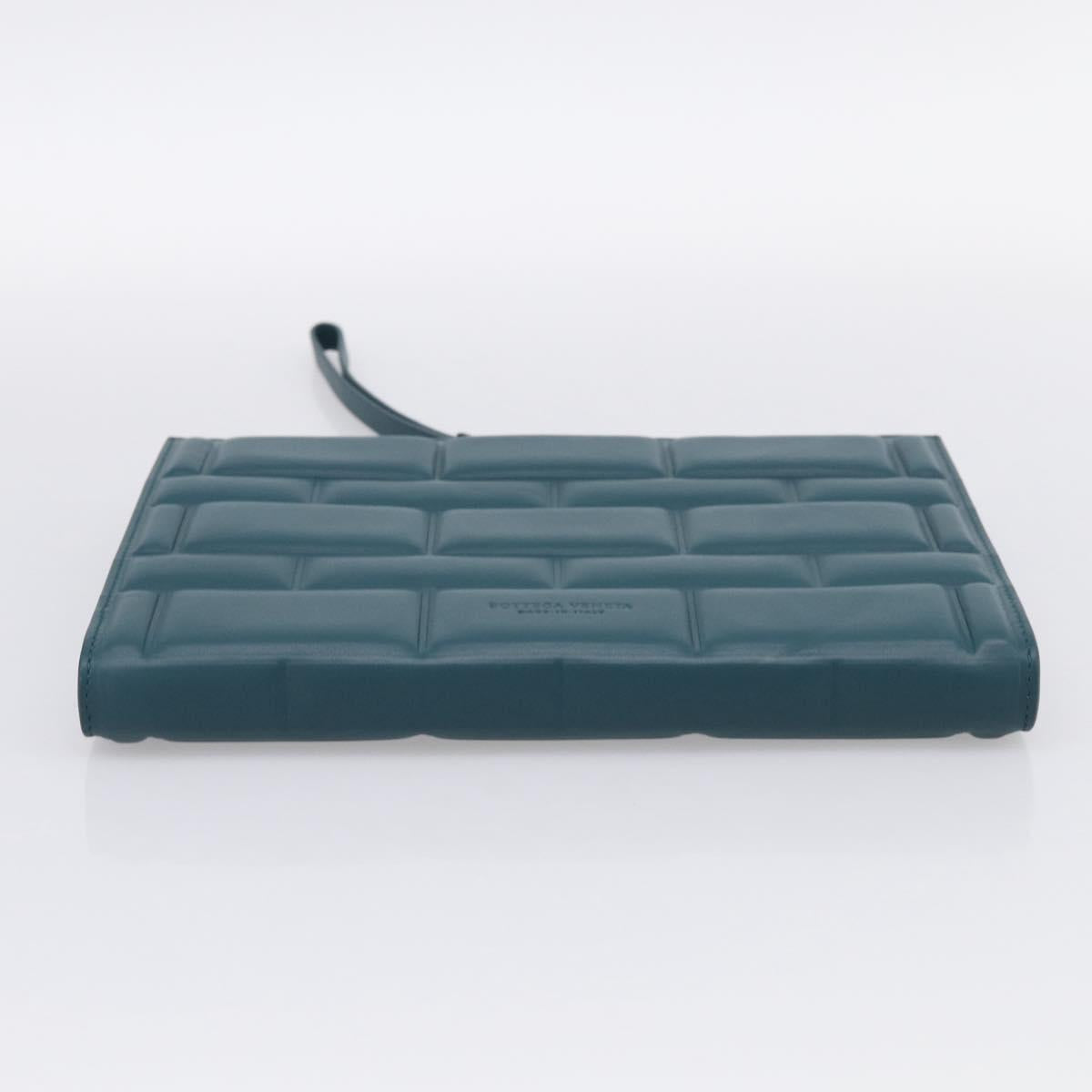 Bottega Veneta Clutch Bag Leather Green Auth 211469V