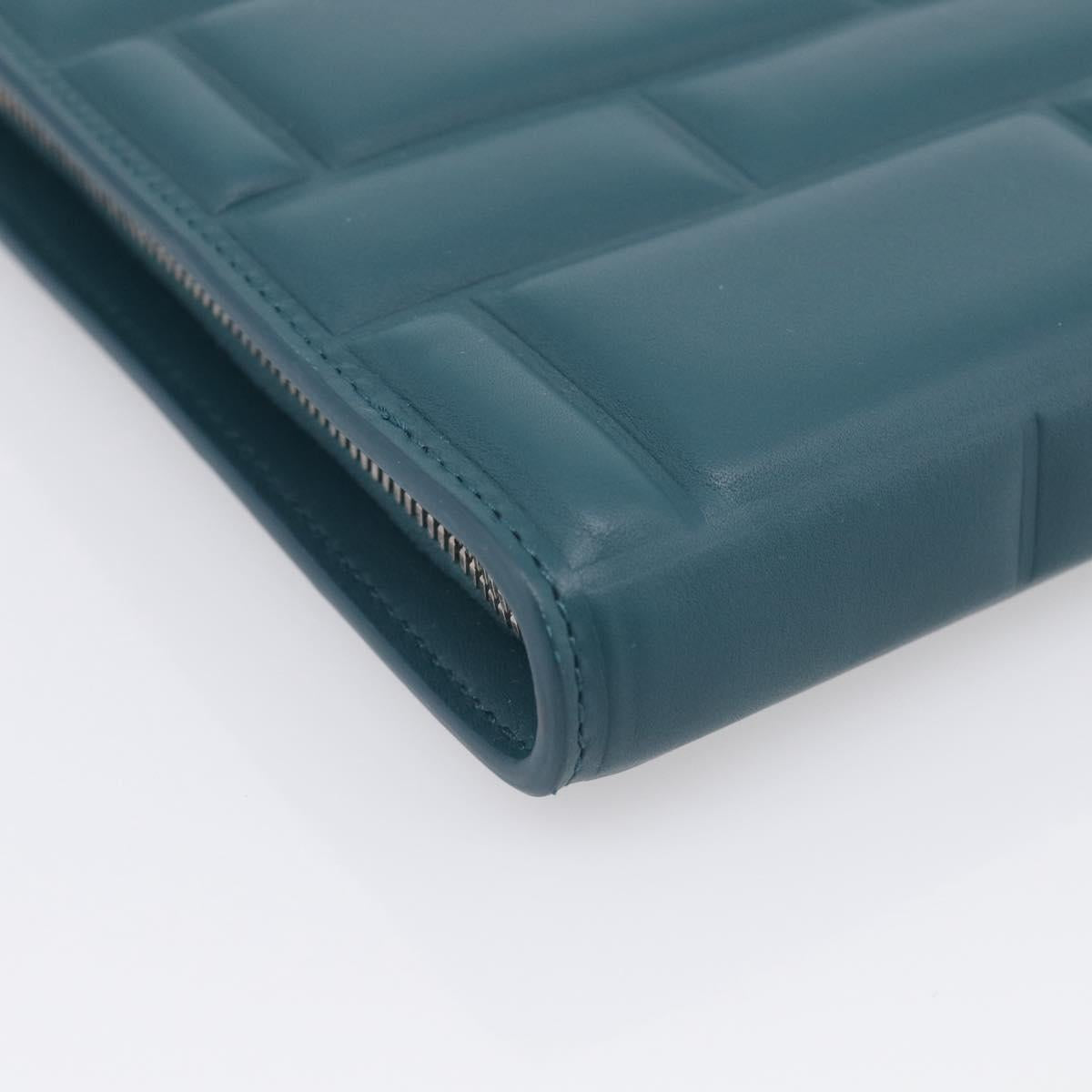 Bottega Veneta Clutch Bag Leather Green Auth 211469V