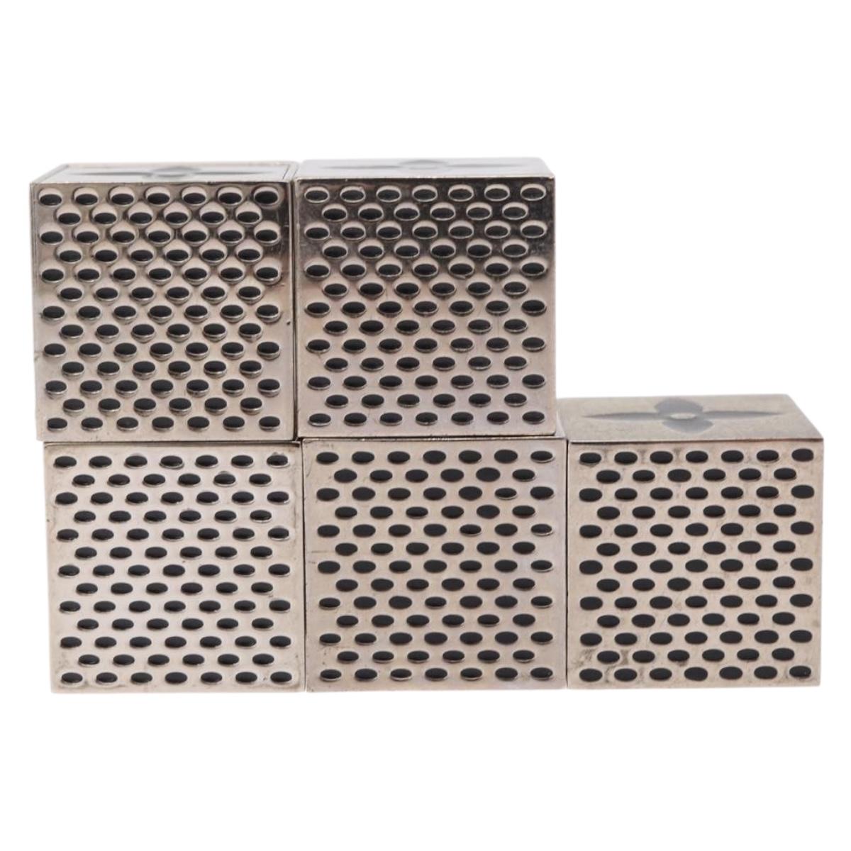 LOUIS VUITTON LV Cube Game metal Silver M99454 LV Auth 211471V