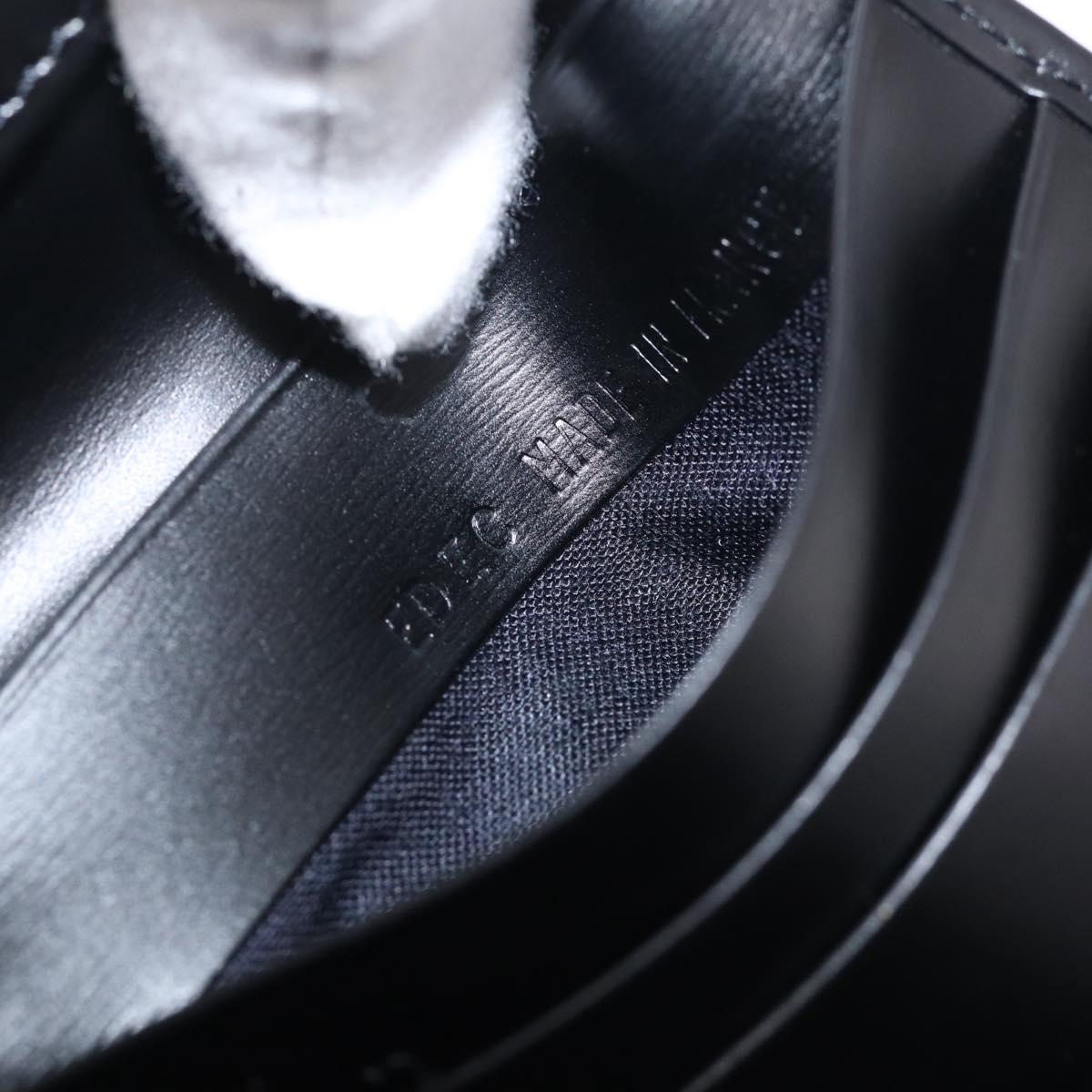 Cartier PANTHERE Wallet Leather Black Silver Auth 211473A