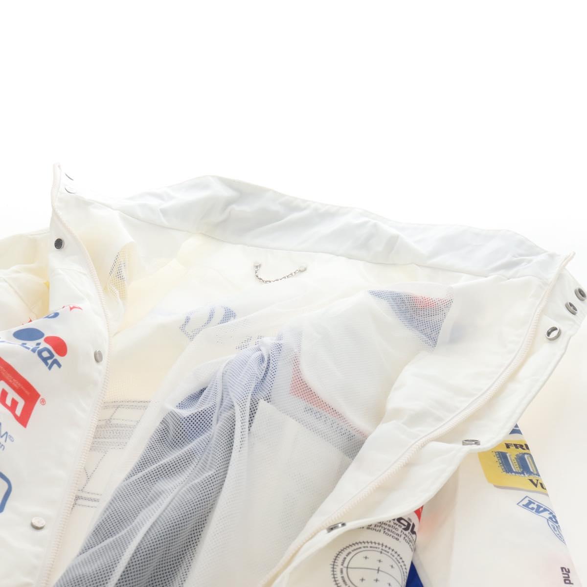LOUIS VUITTON Multi Logo Jacket Nylon 50 White LV Auth 211477SAM