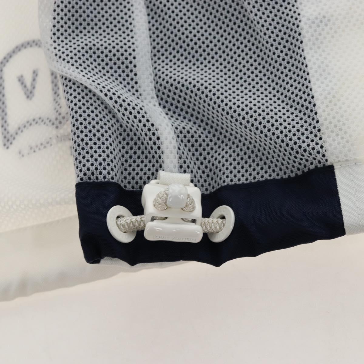 LOUIS VUITTON Multi Logo Jacket Nylon 50 White LV Auth 211477SAM