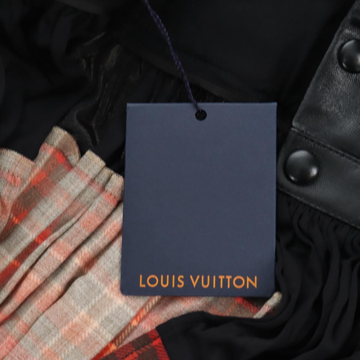 LOUIS VUITTON Monogram Blouse Silk 34 Red LV Auth 211478M