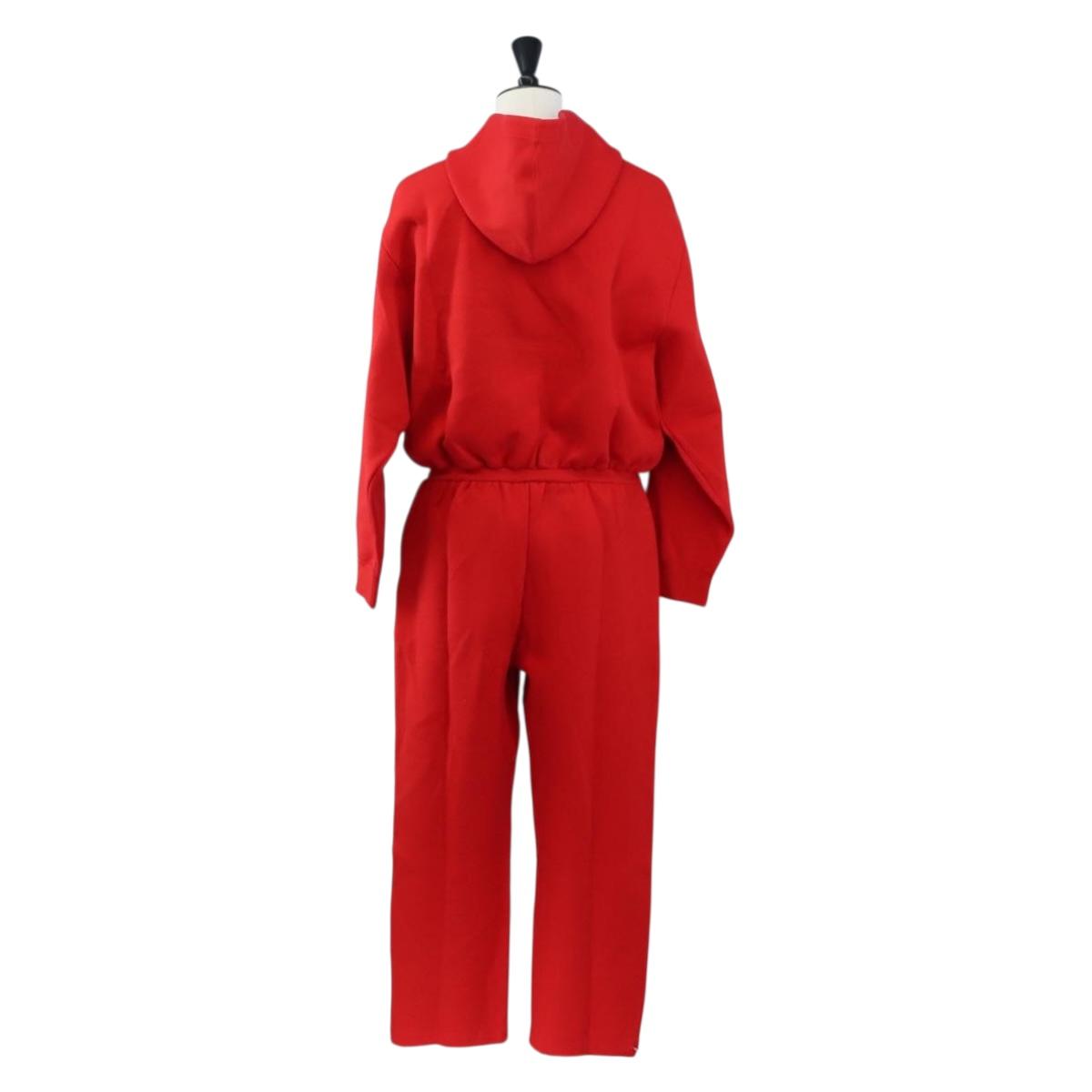 LOUIS VUITTON Monogram Jumpsuit Cotton L Red LV Auth 211479SAM