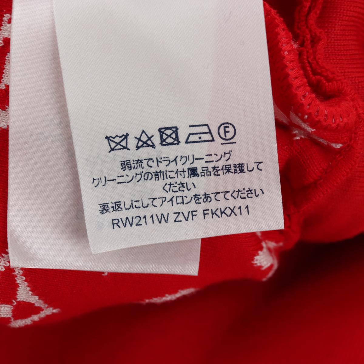 LOUIS VUITTON Monogram Jumpsuit Cotton L Red LV Auth 211479SAM