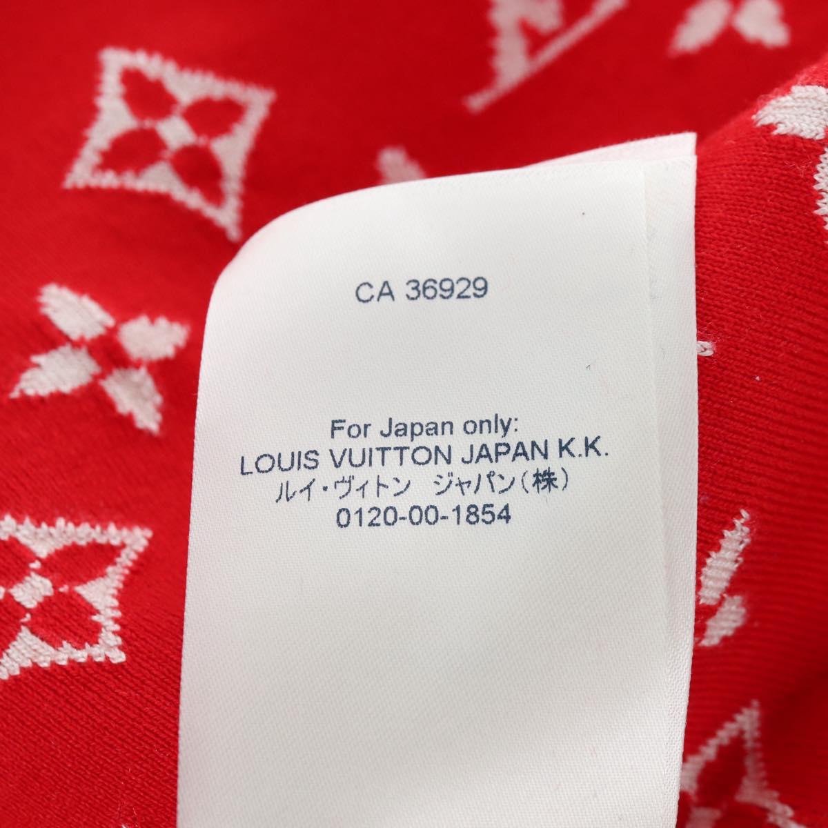 LOUIS VUITTON Monogram Jumpsuit Cotton L Red LV Auth 211479SAM
