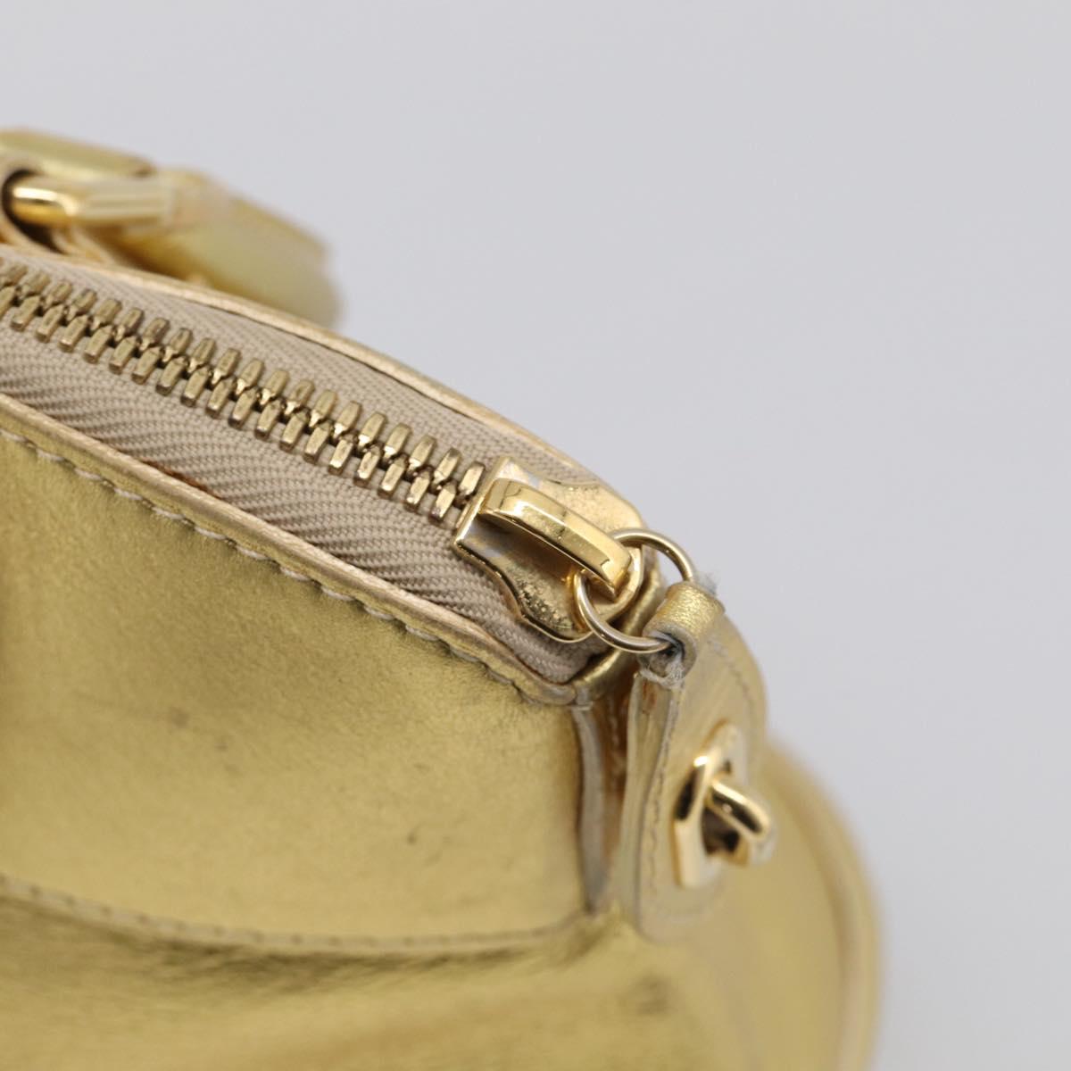LOUIS VUITTON Suhari Lockit Hand Bag Leather Gold M95433 LV Auth 211489A
