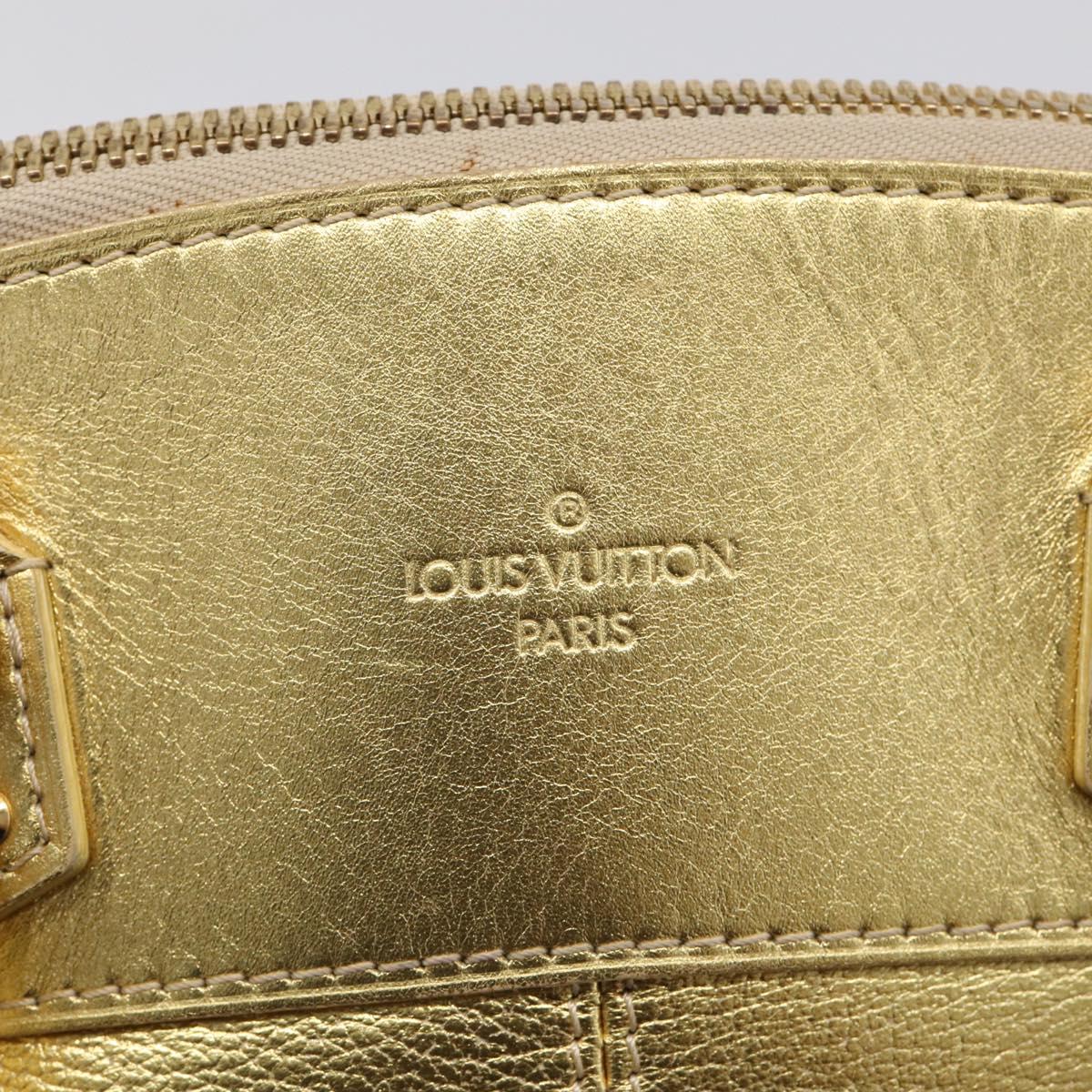 LOUIS VUITTON Suhari Lockit Hand Bag Leather Gold M95433 LV Auth 211489A