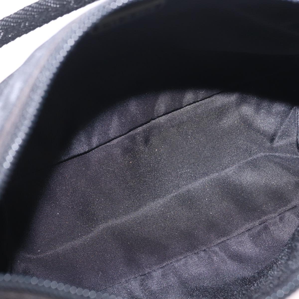 PRADA Accessory Pouch Nylon Black Silver Auth 211493A