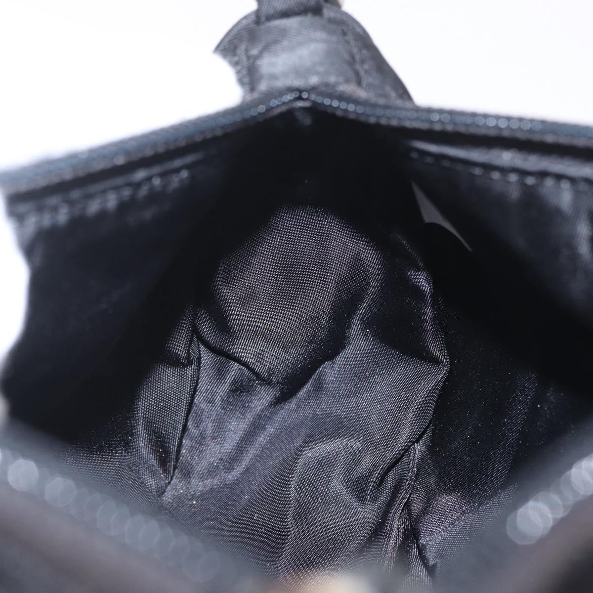 PRADA Accessory Pouch Nylon Black Silver Auth 211493A