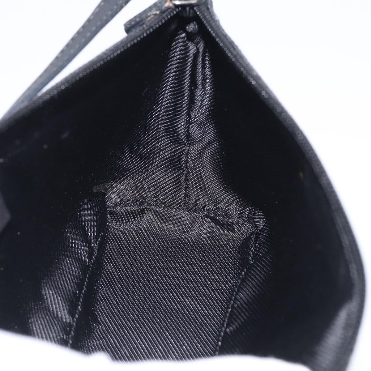 GUCCI GG Canvas Accessory Pouch Black Silver 07198 Auth 211499V