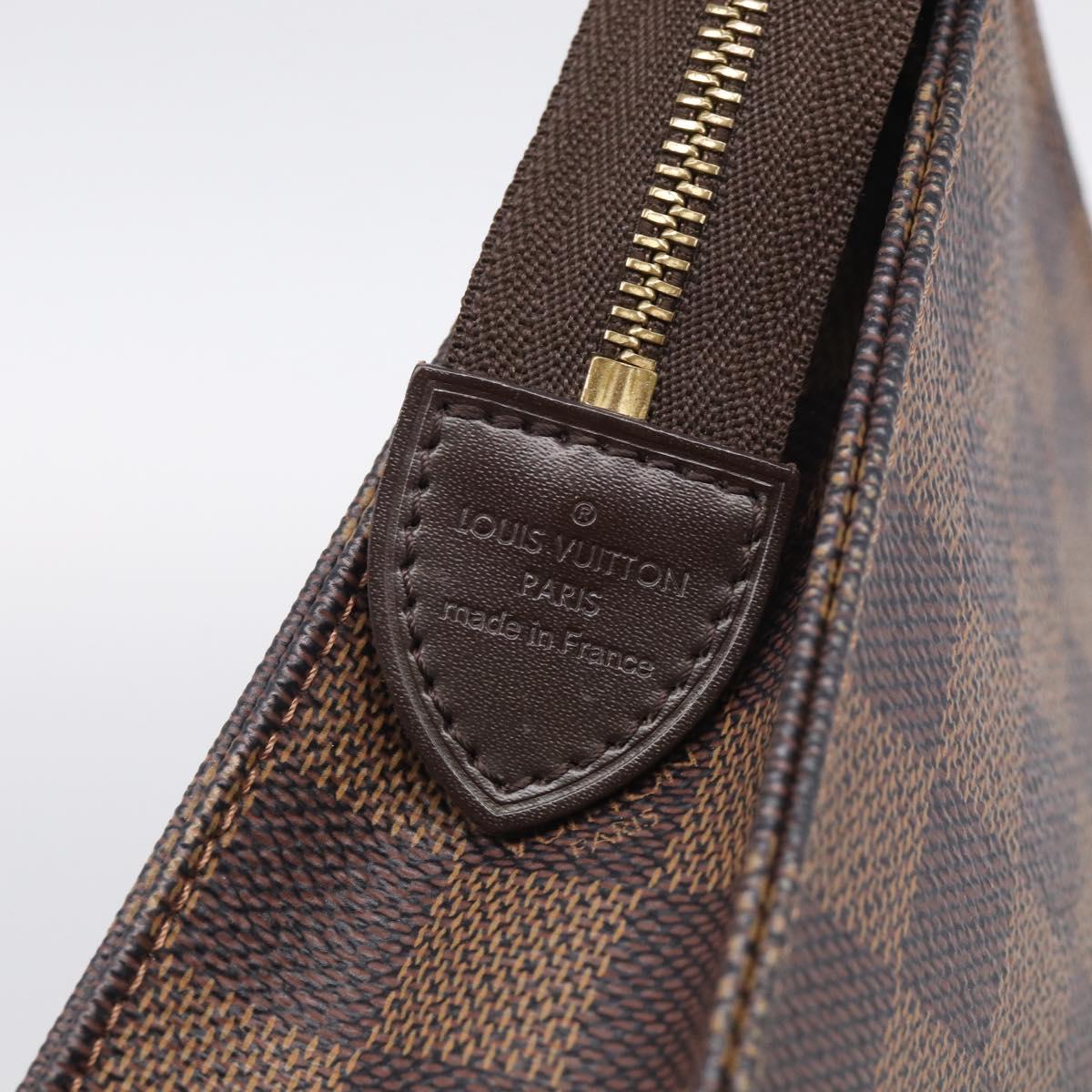 LOUIS VUITTON Damier Ebene Poche Toilette 19 Pouch N47544 LV Auth 211504V