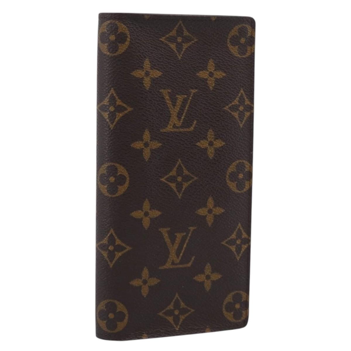 LOUIS VUITTON Monogram Portefeuille Brazza Long Wallet M66540 LV Auth 211505A
