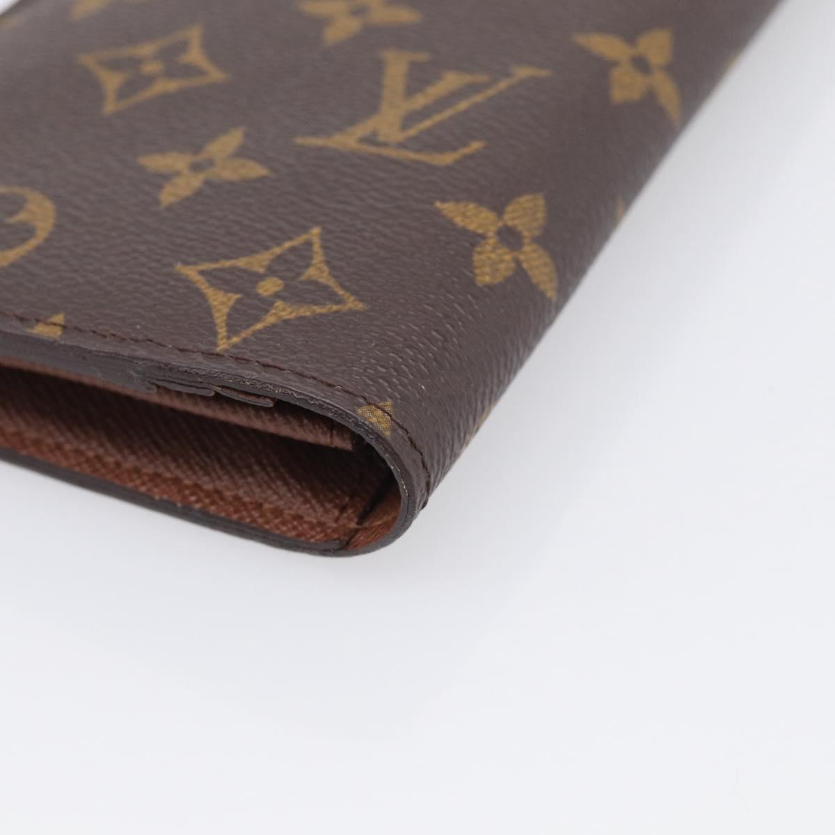 LOUIS VUITTON Monogram Portefeuille Brazza Long Wallet M66540 LV Auth 211505A