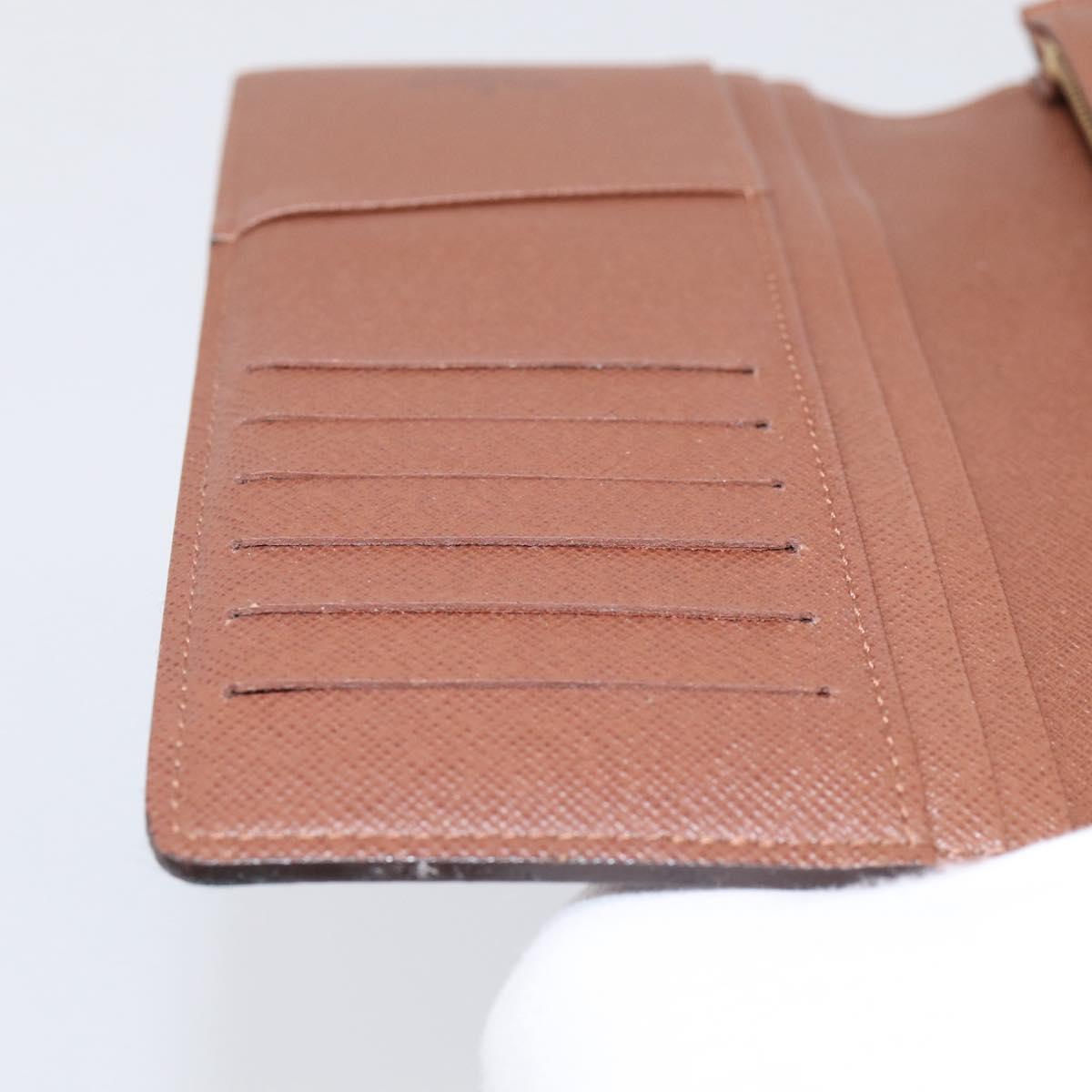 LOUIS VUITTON Monogram Portefeuille Brazza Long Wallet M66540 LV Auth 211505A