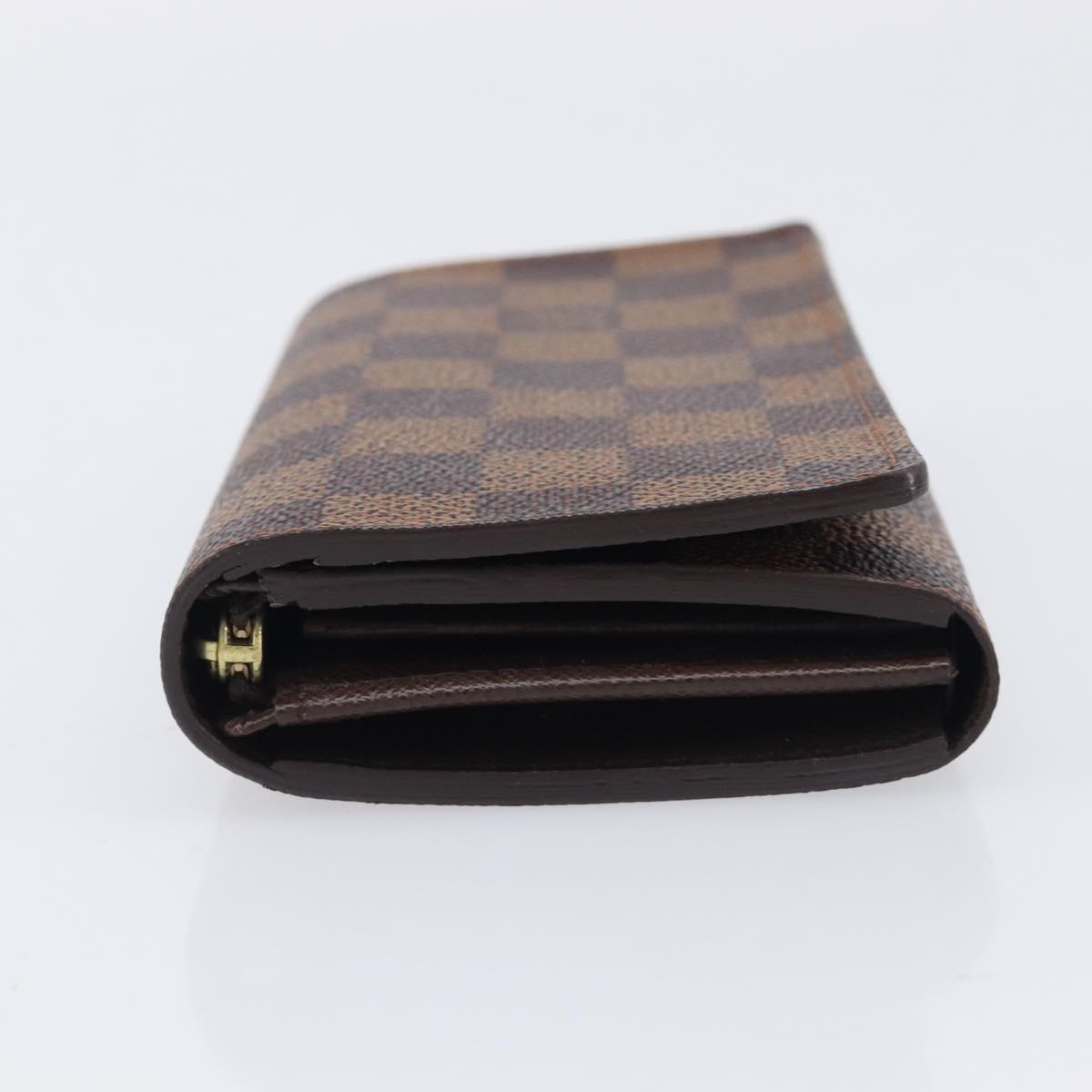 LOUIS VUITTON Damier Ebene Portefeuille Tresor Wallet N61736 LV Auth 211506V