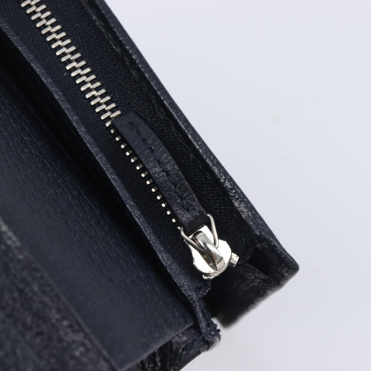 GUCCI GG Supreme Ophidia Sherry Line Wallet PVC Navy Silver 523155 Auth 211508V