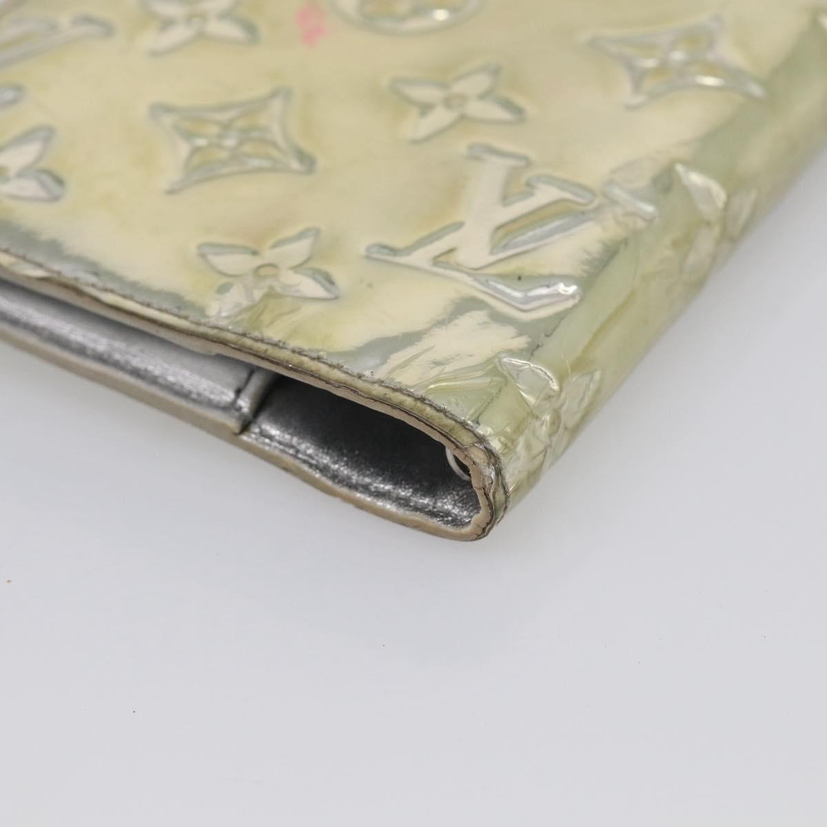 LOUIS VUITTON Monogram Miroir Agenda PM Day Cover Argent R20963 LV Auth 211509A