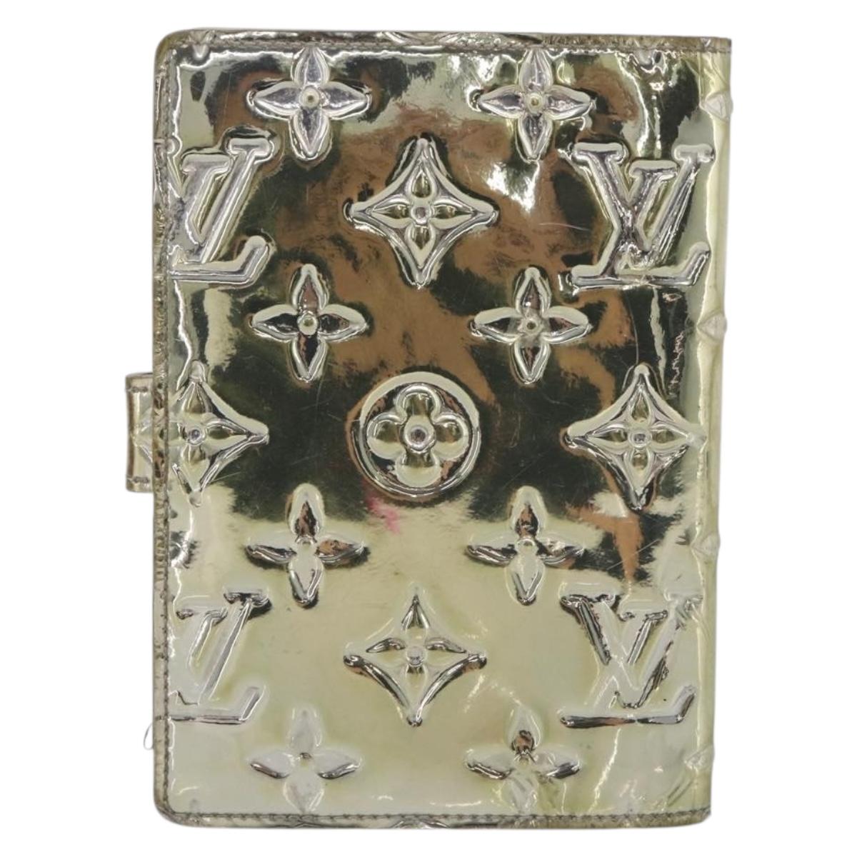 LOUIS VUITTON Monogram Miroir Agenda PM Day Cover Argent R20963 LV Auth 211509A