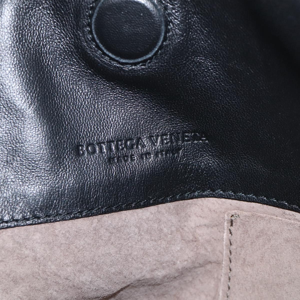 Bottega Veneta INTRECCIATO Hobo Shoulder Bag Leather Black 125787 Auth 211547SAM