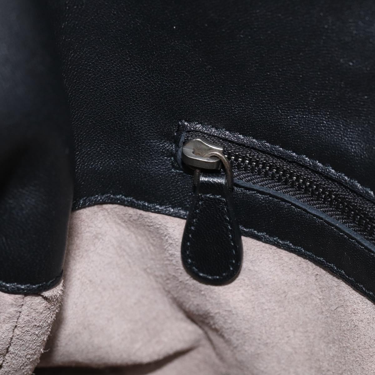 Bottega Veneta INTRECCIATO Hobo Shoulder Bag Leather Black 125787 Auth 211547SAM