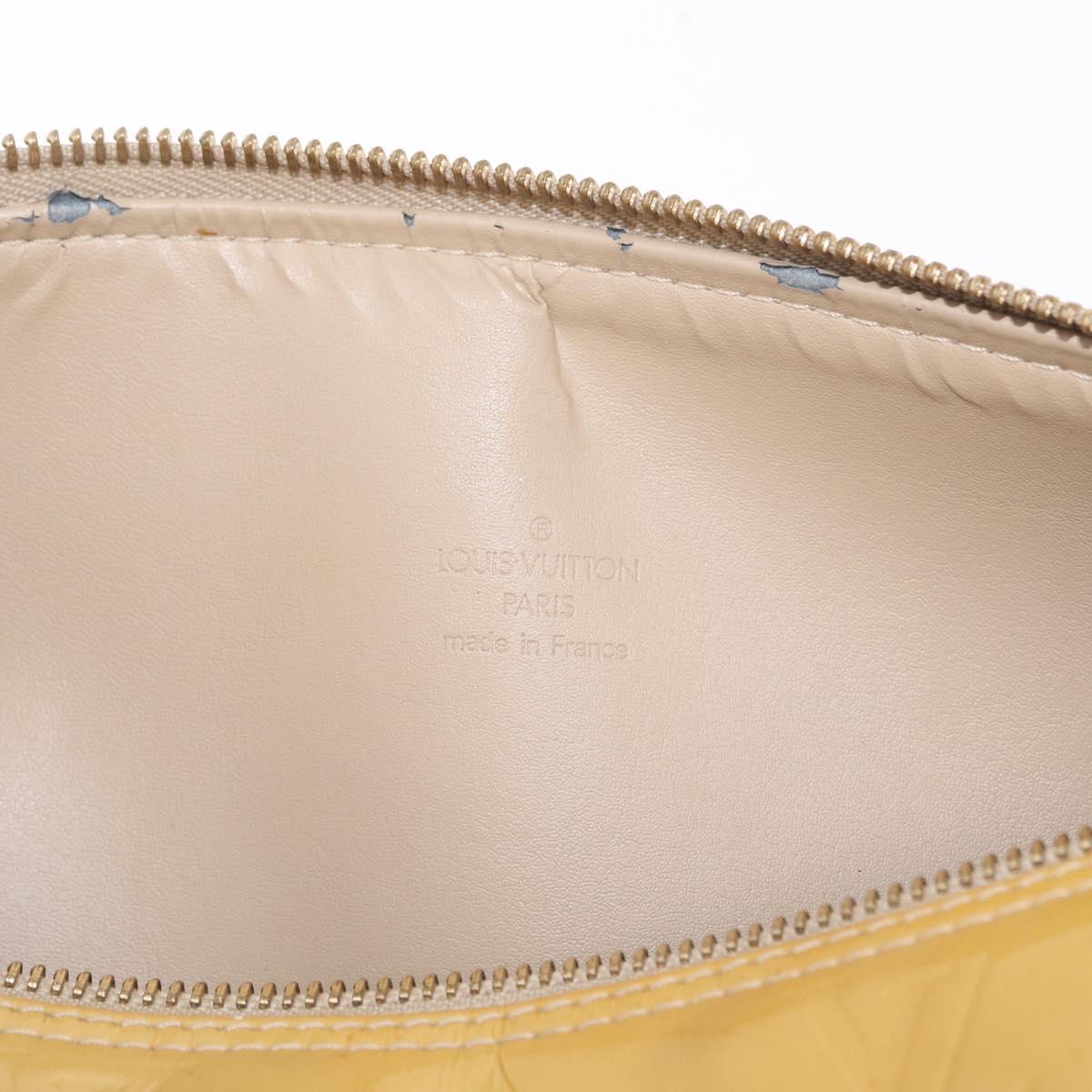 LOUIS VUITTON Monogram Vernis Bedford Hand Bag Beige M91006 LV Auth 211561A