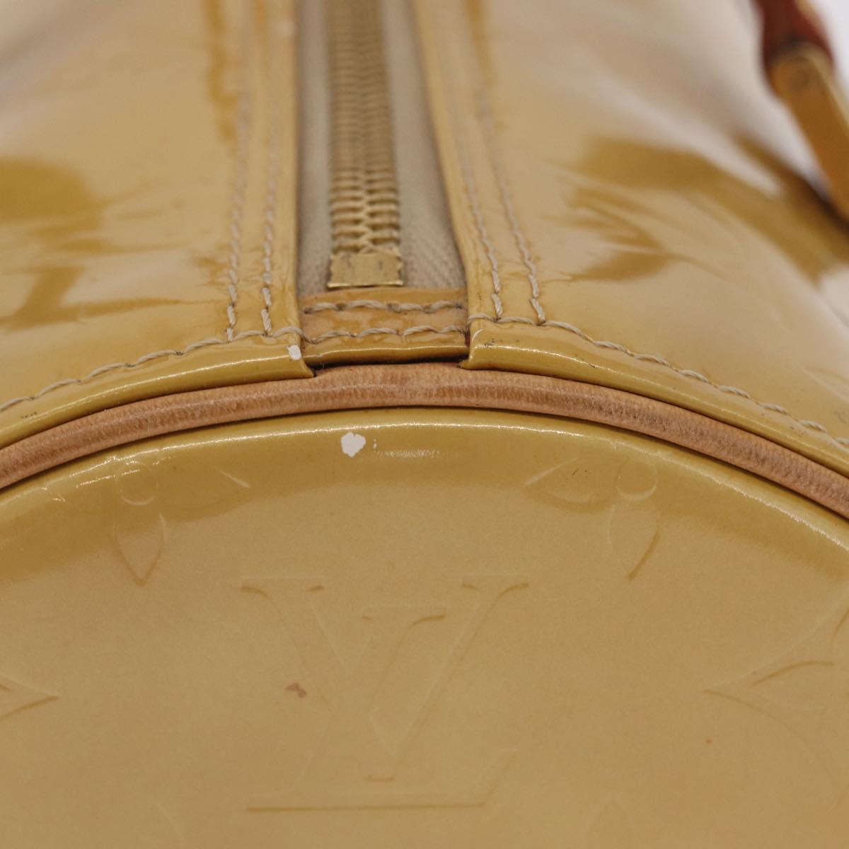 LOUIS VUITTON Monogram Vernis Bedford Hand Bag Beige M91006 LV Auth 211561A