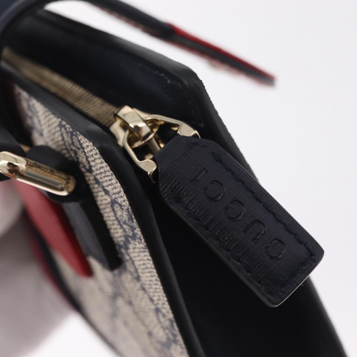 GUCCI Children's GG Supreme Sherry Line Bag PVC Navy Gold 793830 Auth 211611V