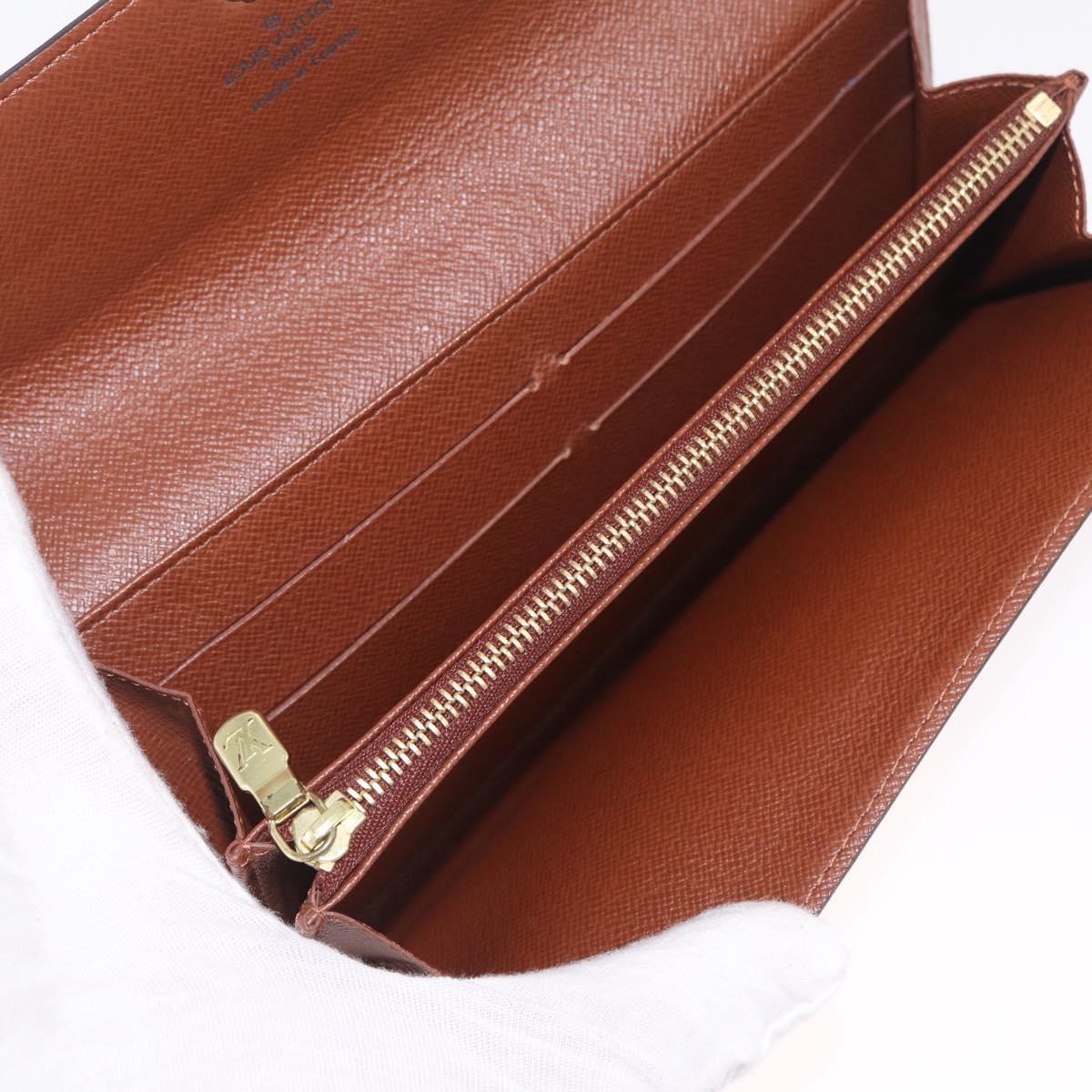 LOUIS VUITTON Monogram Portefeuille Sarah Long Wallet M61734 LV Auth 211629V