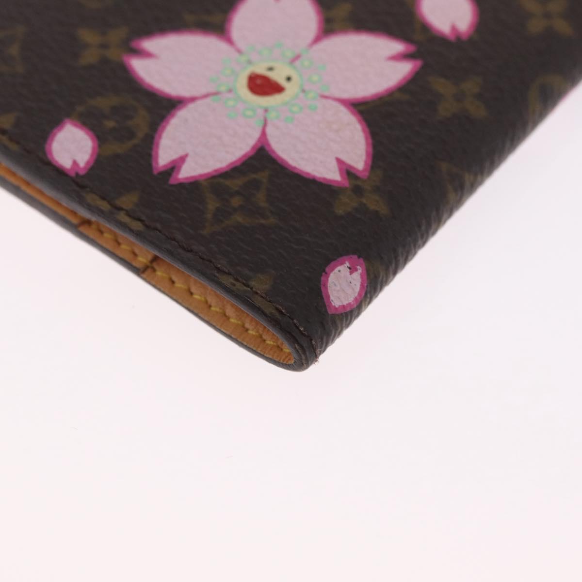 LOUIS VUITTON Monogram Cherry Blossom Agenda Mini Cover M92021 LV Auth 211634A