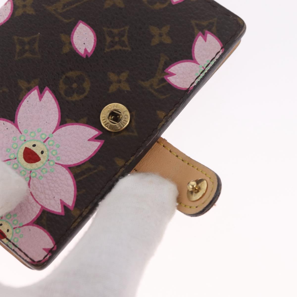 LOUIS VUITTON Monogram Cherry Blossom Agenda Mini Cover M92021 LV Auth 211634A