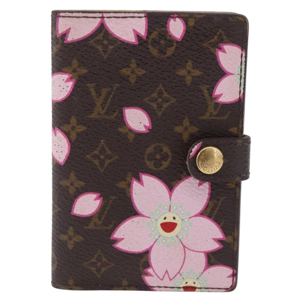 LOUIS VUITTON Monogram Cherry Blossom Agenda Mini Cover M92021 LV Auth 211634A