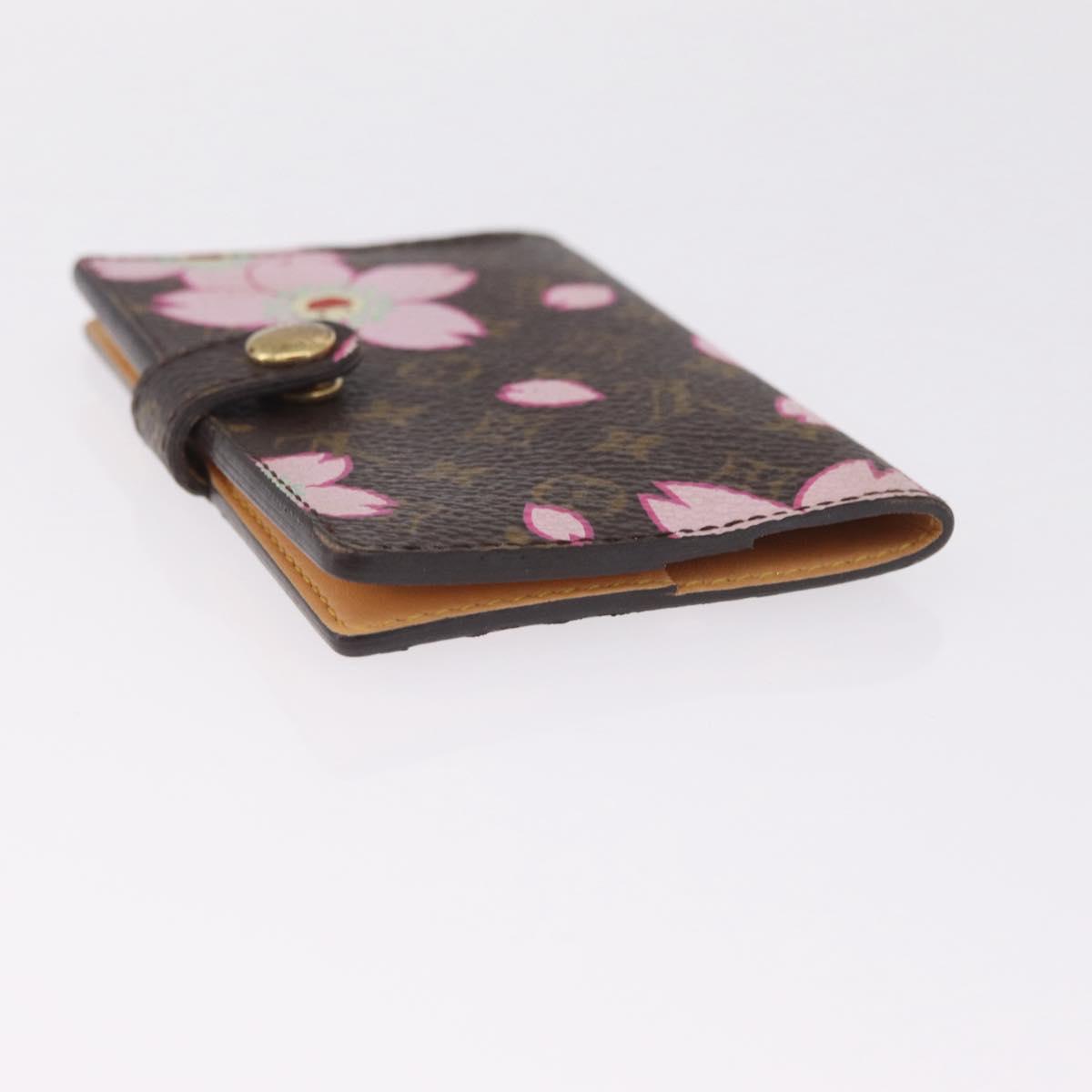 LOUIS VUITTON Monogram Cherry Blossom Agenda Mini Cover M92021 LV Auth 211634A