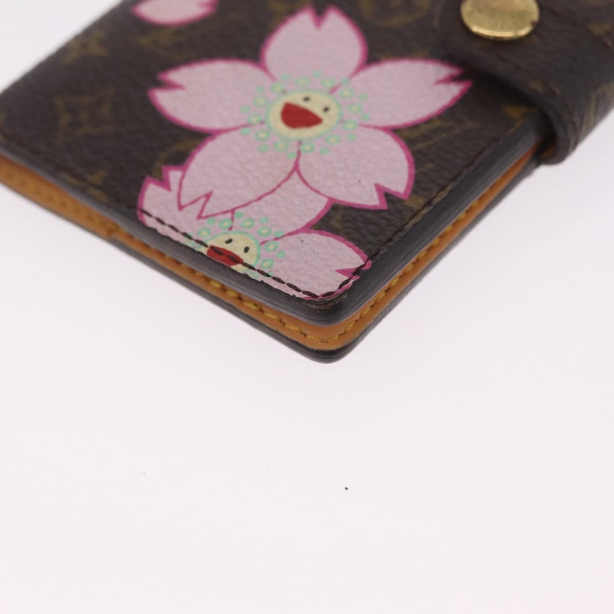 LOUIS VUITTON Monogram Cherry Blossom Agenda Mini Cover M92021 LV Auth 211634A