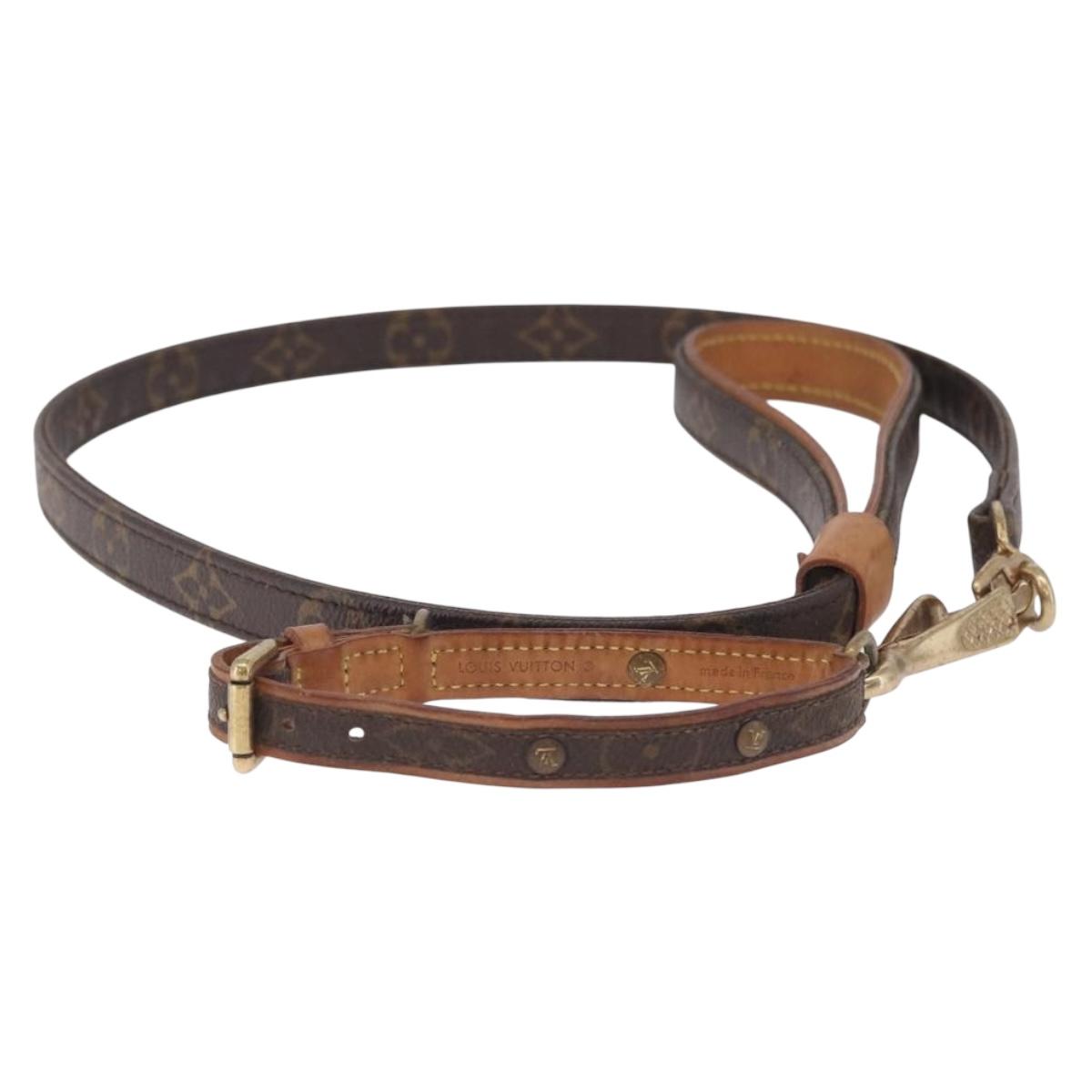 LOUIS VUITTON Monogram Less Baxter MM Dog Leash M58056 LV Auth 211640